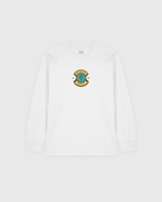 SAINT TROPEZ HOTEL LONG SLEEVE T SHIRT (WHITE)