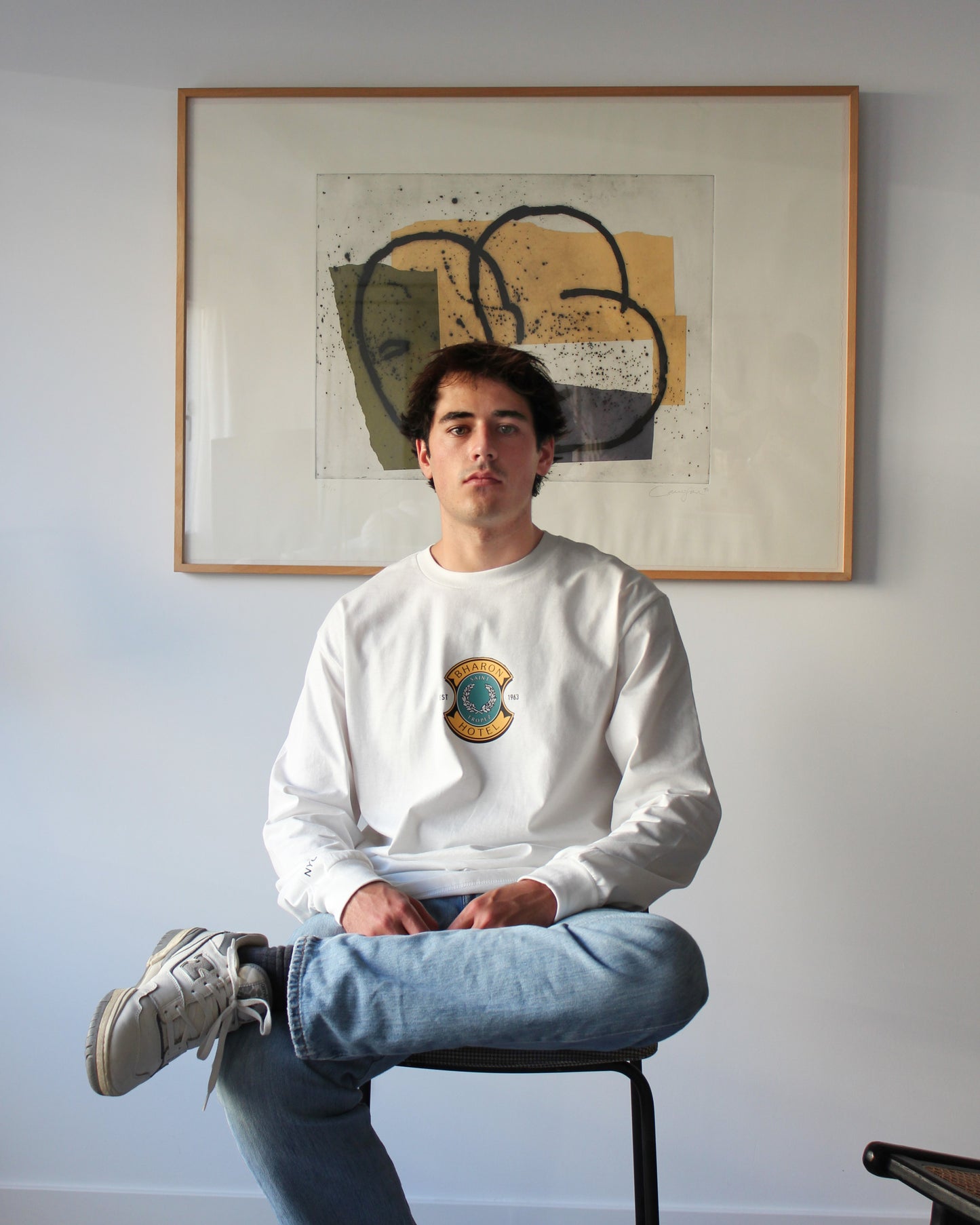 SAINT TROPEZ HOTEL LONG SLEEVE T SHIRT (WHITE)