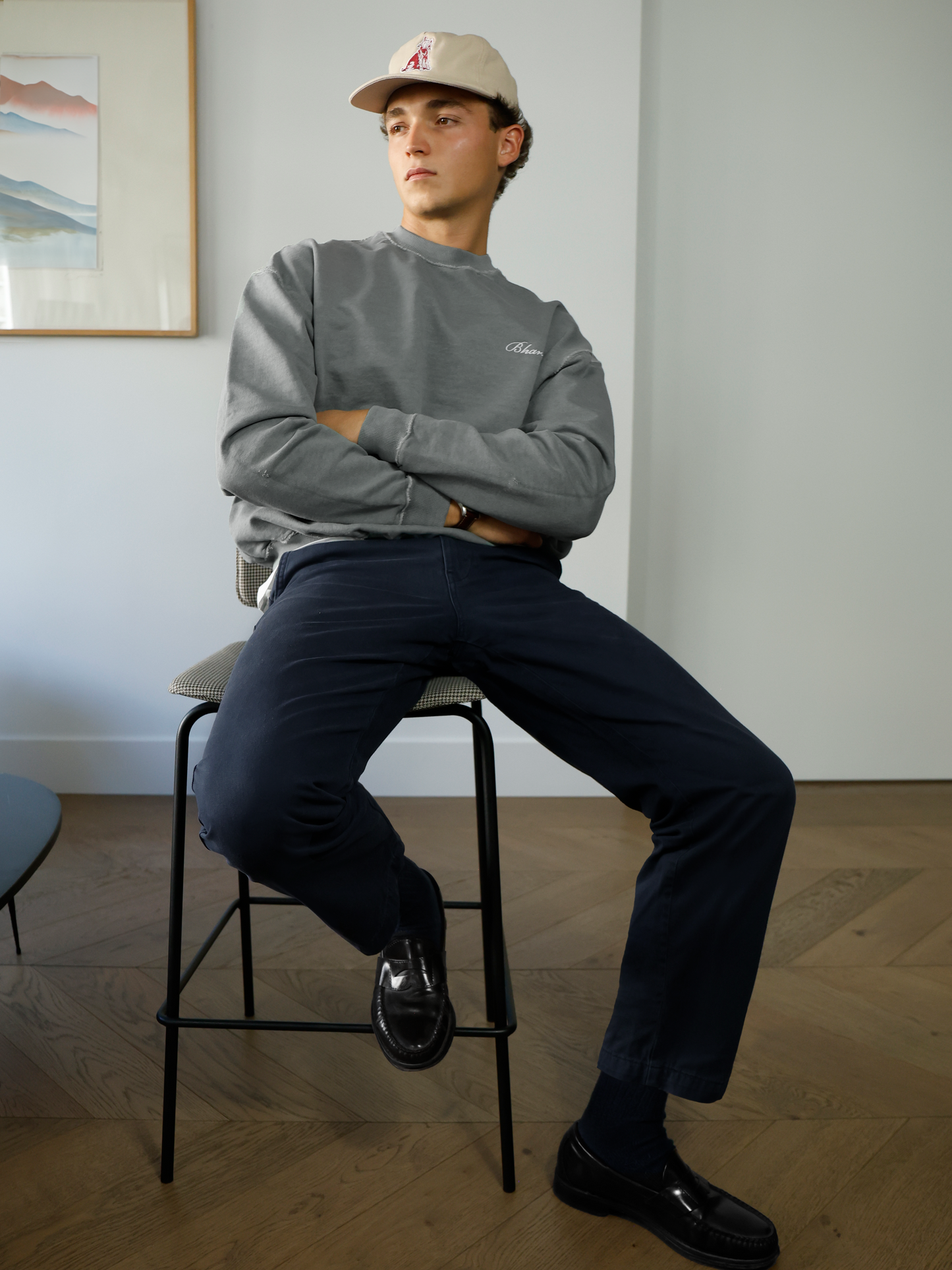 "THE FACTORY" PIGMENT GREY CREWNECK