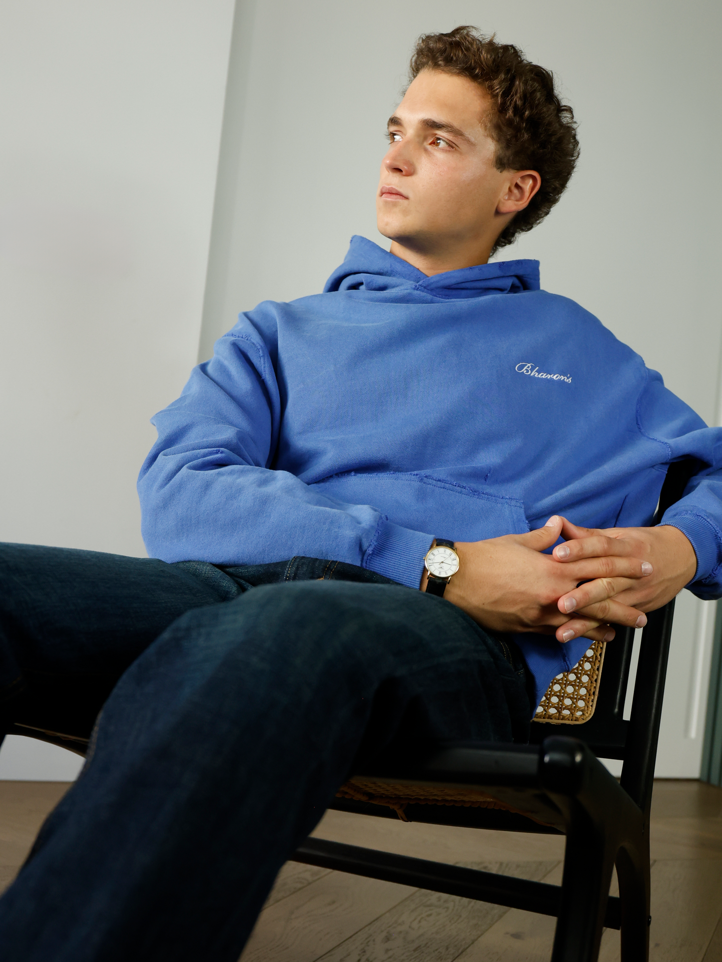 "THE FACTORY" ROYAL BLUE HOODIE