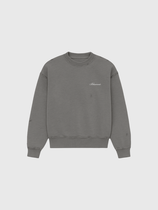 "THE FACTORY" PIGMENT GREY CREWNECK