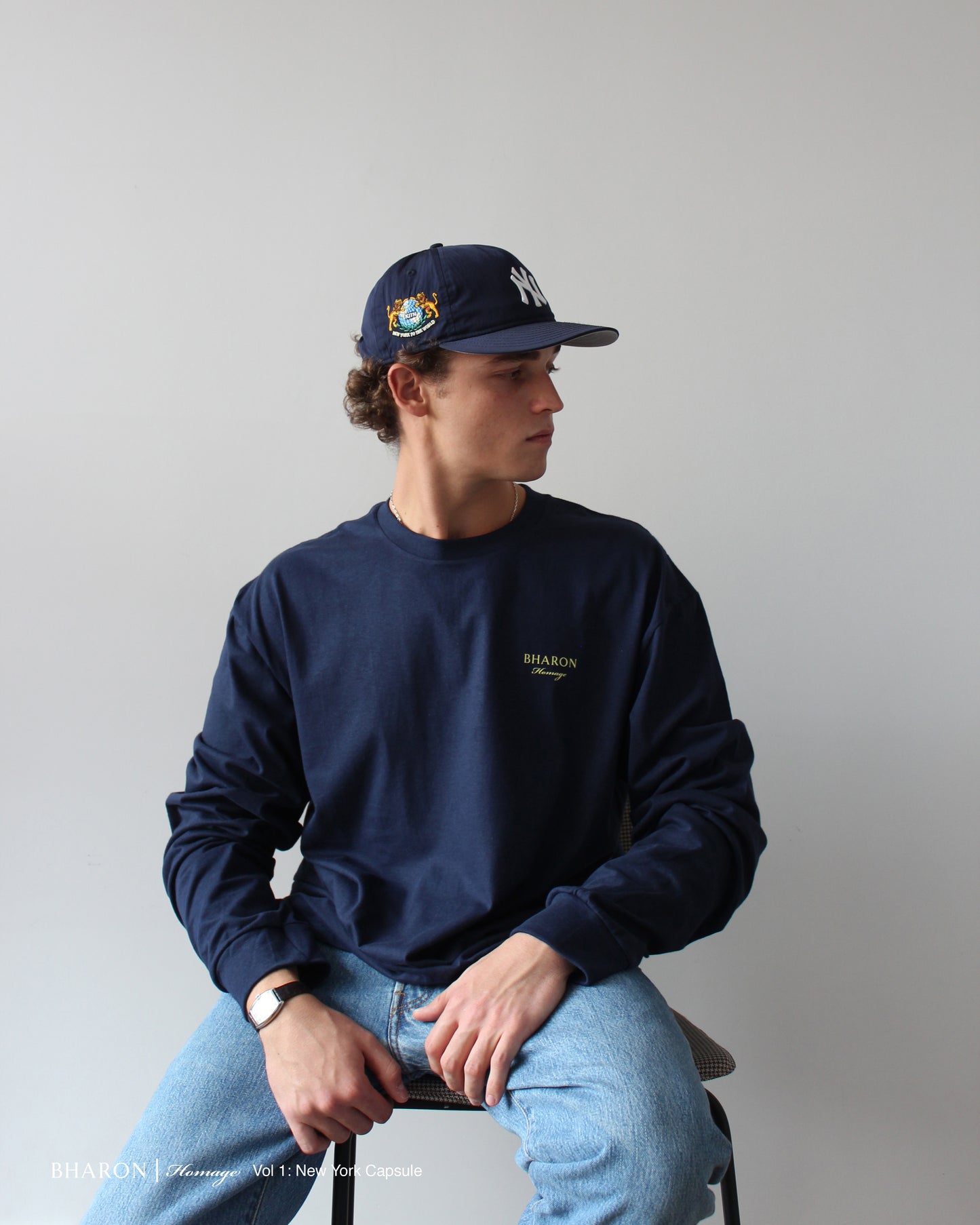 NEW YORK LONG SLEEVE T-SHIRT (NAVY)